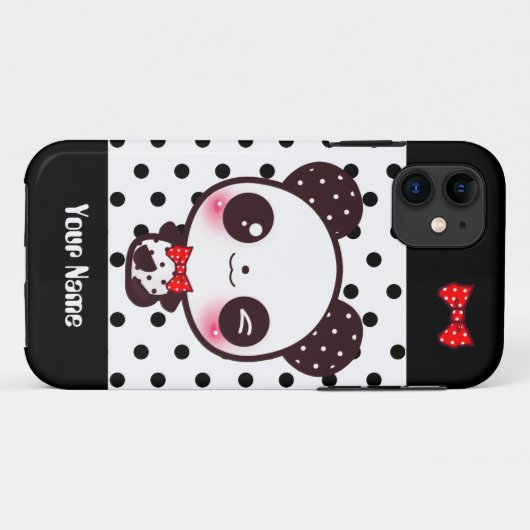 Kawaii Panda - Gepersonaliseerd Case-Mate iPhone Case (Achterkant (horizontaal))