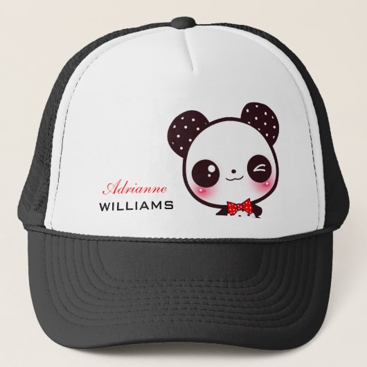 Kawaii Panda - Gepersonaliseerd Trucker Pet (Voorkant)
