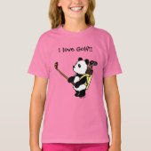 Kawaii Panda Golfer T-shirt (Voorkant)