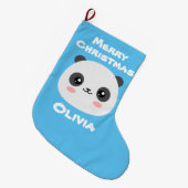 Kawaii Panda Grote Kerstsok (Voorkant (Hangend))