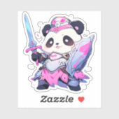 Kawaii Panda - Hart Heilige Ridder Sticker (Vel)