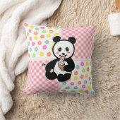 Kawaii Panda Ice Cream Cartoon Patchwork Kussen (Deken)