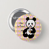 Kawaii Panda Ice Cream Cartoon Ronde Button 5,7 Cm (Voorkant /achterkant)