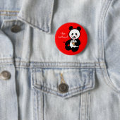 Kawaii Panda Ice Cream Cartoon Ronde Button 5,7 Cm (In situ)