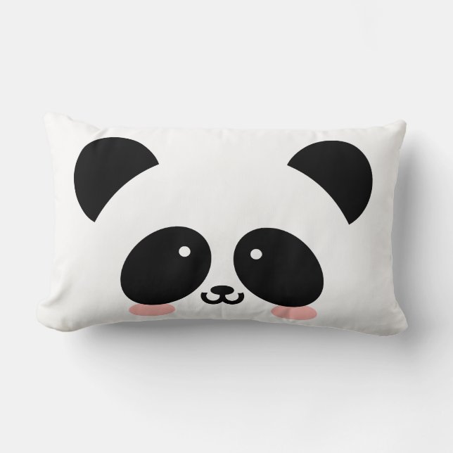 Kawaii Panda| Jouw namen toevoegen Kussen (Voorkant)
