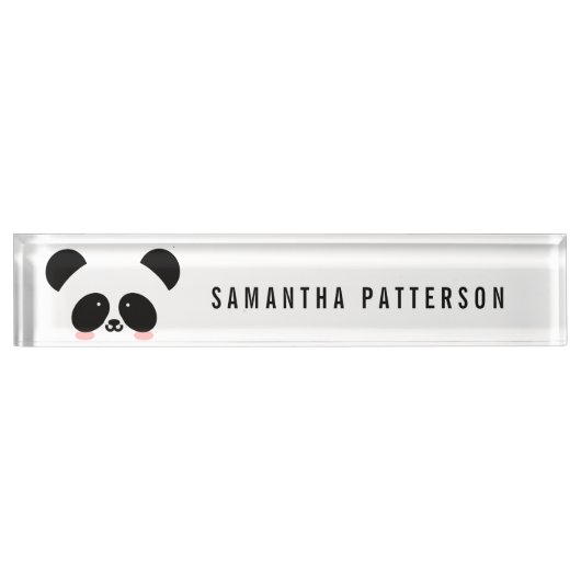 Kawaii Panda| Jouw namen toevoegen Naambordje (Voorkant)