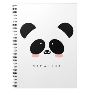 Kawaii Panda  Jouw namen toevoegen Notitieboek
