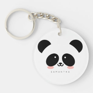 Kawaii Panda  Jouw namen toevoegen Sleutelhanger