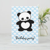 Kawaii panda kaart (Staand voorkant)