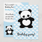 Kawaii panda kaart (Voorkant / Achterkant)