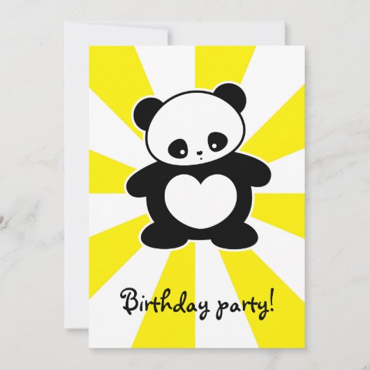 Kawaii panda kaart (Voorkant)