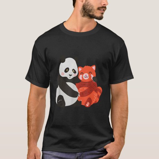 Kawaii Panda knuffelen Rode Panda T-shirt (Voorkant)