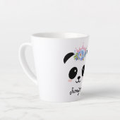 Kawaii panda koningin gepersonaliseerd latte mok (Linkerhoek)