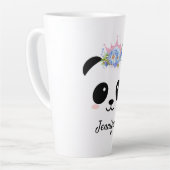Kawaii panda koningin gepersonaliseerd latte mok (Linkerhoek)