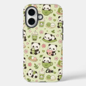 Kawaii Panda Matcha Pattern Phone Case (Achterkant)