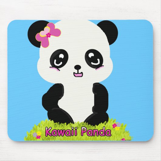 Kawaii Panda Mousepad Muismat (Voorkant)