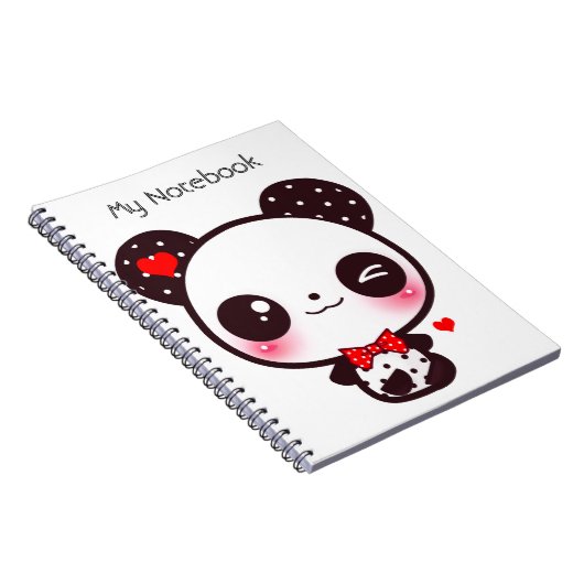 Kawaii panda notitieboek (Rechterzijde)