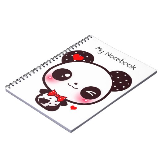 Kawaii panda notitieboek (Linkerzijde)