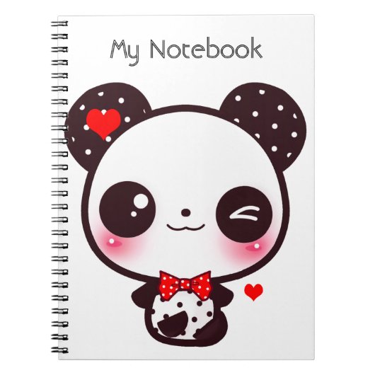 Kawaii panda notitieboek (Voorkant)