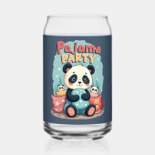 Kawaii Panda Pajama Party Gezellig Sleepover Esthe Blikvorm Glas (Achterkant)