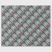 Kawaii Panda Pajama Party Gezellig Sleepover Esthe Cadeaupapier (Vlak)