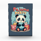 Kawaii Panda Pajama Party Gezellig Sleepover Esthe Fotoblokken (Voorkant)