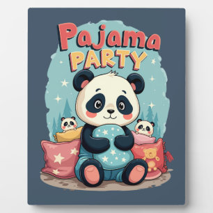 Kawaii Panda Pajama Party Gezellig Sleepover Esthe Fotoplaat