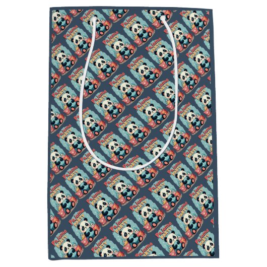 Kawaii Panda Pajama Party Gezellig Sleepover Esthe Medium Cadeauzakje (Voorkant)