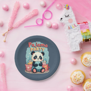Kawaii Panda Pajama Party Gezellig Sleepover Esthe Papieren Bordje