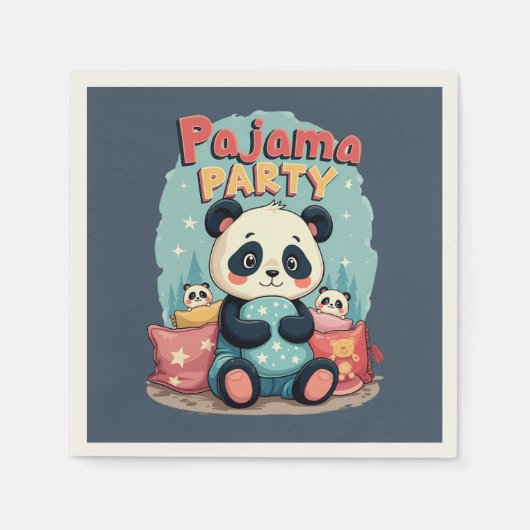 Kawaii Panda Pajama Party Gezellig Sleepover Esthe Servet (Voorkant)