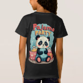 Kawaii Panda Pajama Party Gezellig Sleepover Esthe T-shirt (Achterkant)