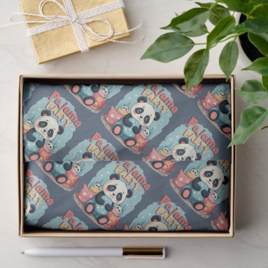 Kawaii Panda Pajama Party Gezellig Sleepover Esthe Tissuepapier (Geschenk)