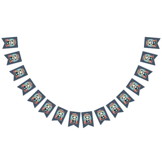 Kawaii Panda Pajama Party Gezellig Sleepover Esthe Vlaggetjes (Alle)