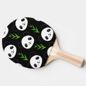 Kawaii Panda Patroon Bamboe in Zwart Wit Groen Tafeltennisbatje (Zijkant)