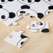 Kawaii Panda-patroon in zwart-wit Legpuzzel (Zijkant)