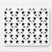 Kawaii Panda-patroon in zwart-wit Muismat (Voorkant)