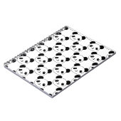 Kawaii Panda-patroon in zwart-wit Notitieboek (Linkerzijde)
