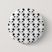 Kawaii Panda-patroon in zwart-wit Ronde Button 5,7 Cm (Voorkant)