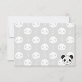Kawaii Panda Pattern Bamboo In Black White Green Notitiekaartje (Voorkant)