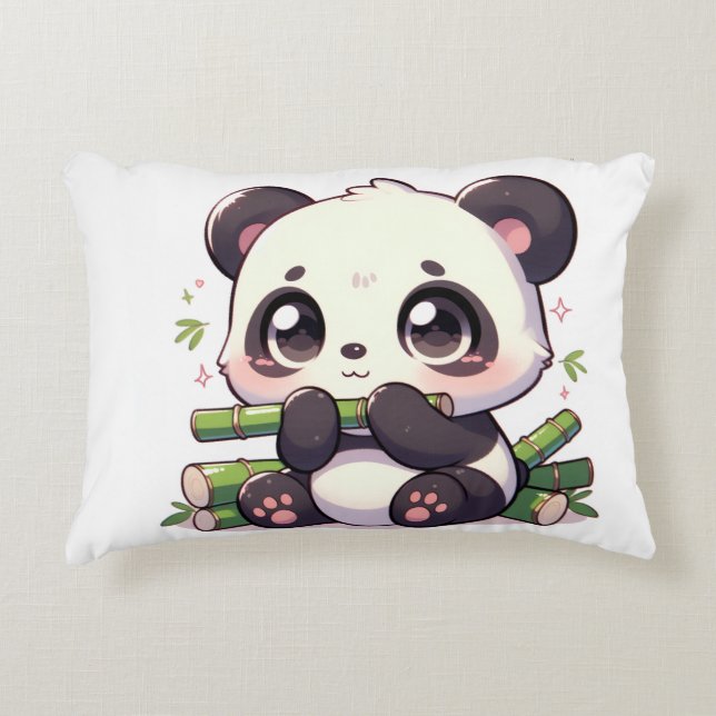 Kawaii Panda Pillow Accent Kussen (Voorkant)