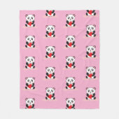 Kawaii Panda Pluche Deken voor Kinderen (Voorkant)
