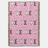 Kawaii Panda Pluche Deken voor Kinderen (Voorkant Verticaal)