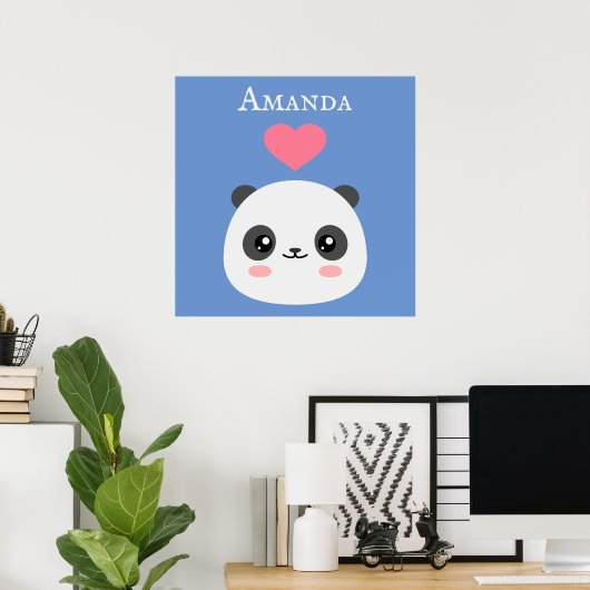 Kawaii Panda Poster (Thuiskantoor)