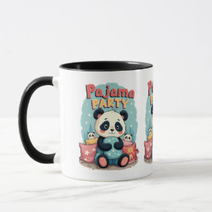 Kawaii Panda Pyjama Feestje Gezellige Slaapfeestje Mok