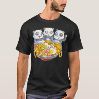 Kawaii Panda Ramen Japanner Noodle Anime Panda T-shirt