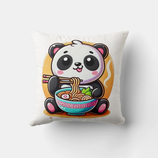 Kawaii Panda Ramen Kussen (Achterkant)
