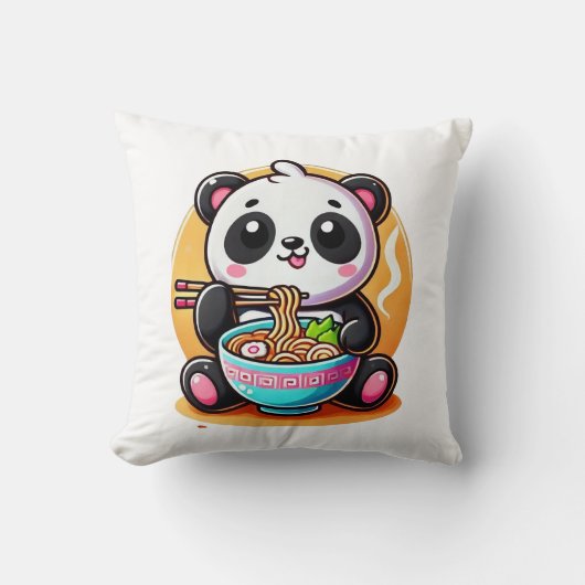 Kawaii Panda Ramen Kussen (Voorkant)