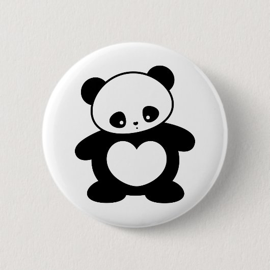 Kawaii panda ronde button 5,7 cm (Voorkant)