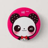 Kawaii panda ronde button 5,7 cm (Voorkant)