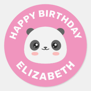 Kawaii Panda Ronde Sticker